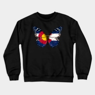 Colorado Flag Butterfly - Gift for Coloradan From Colorado CO Crewneck Sweatshirt